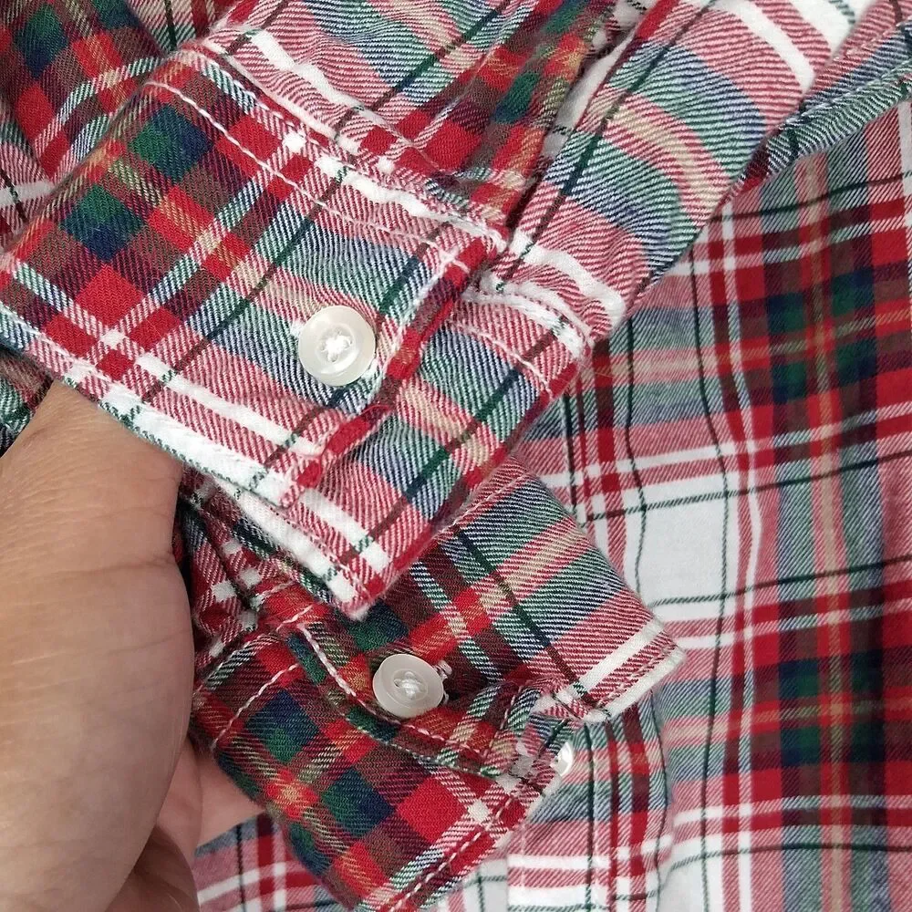Carters Toddler Boys 2 Piece Set Plaid Flannel Shirt and Green Pants 5T